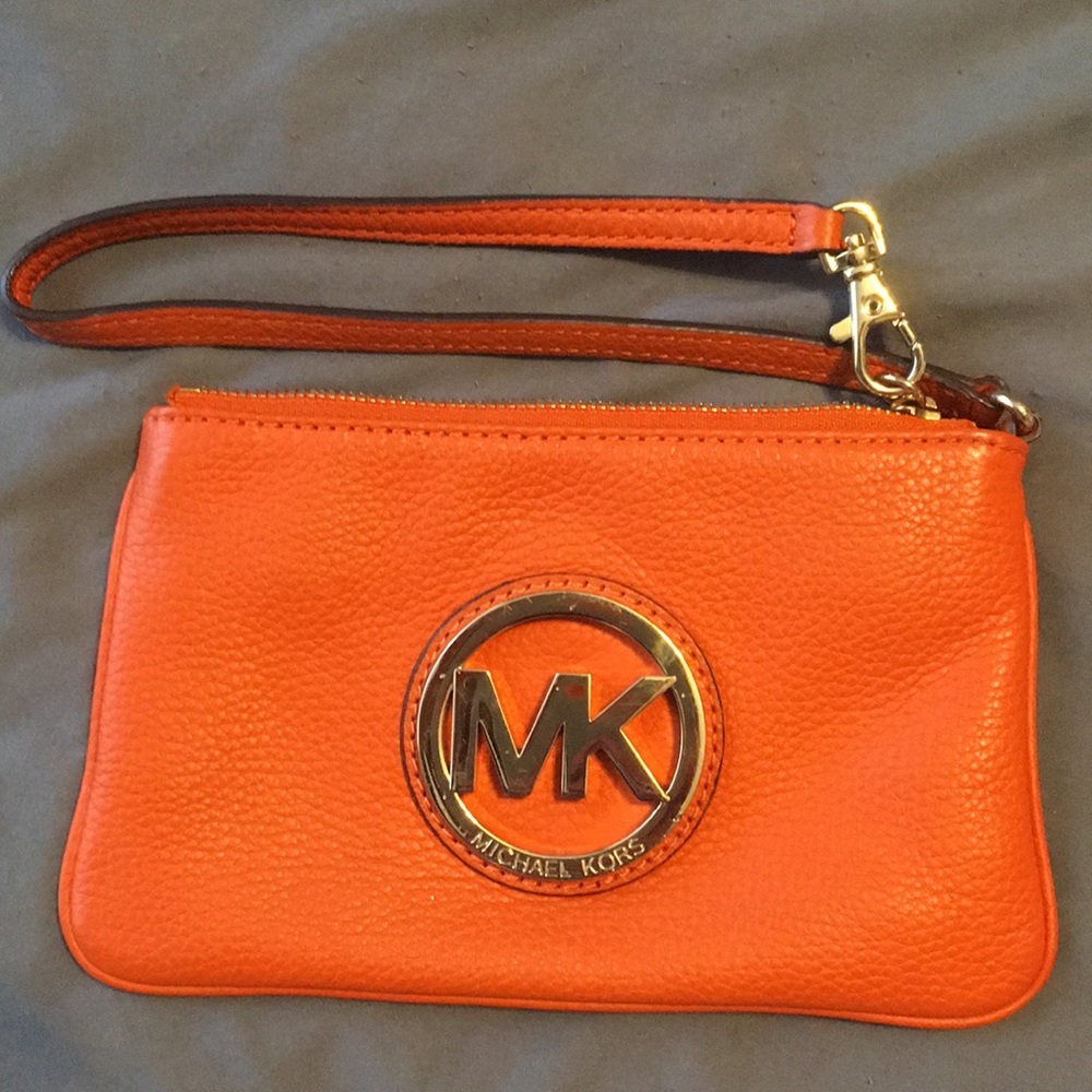 Leather Michael Kors Clutch
